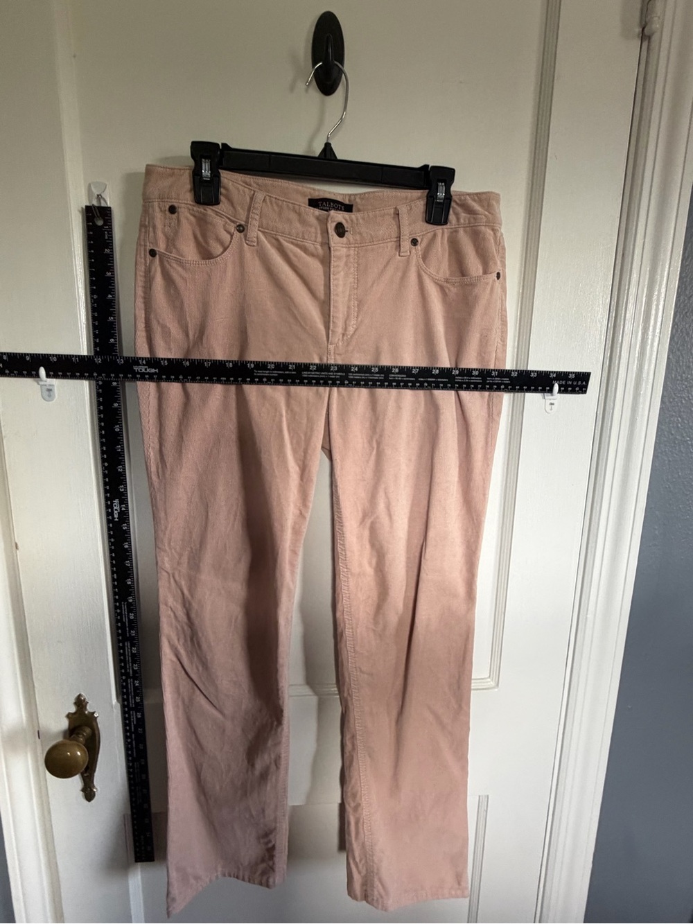 Talbots Straight-Leg Corduroy Pants in Blush Pink